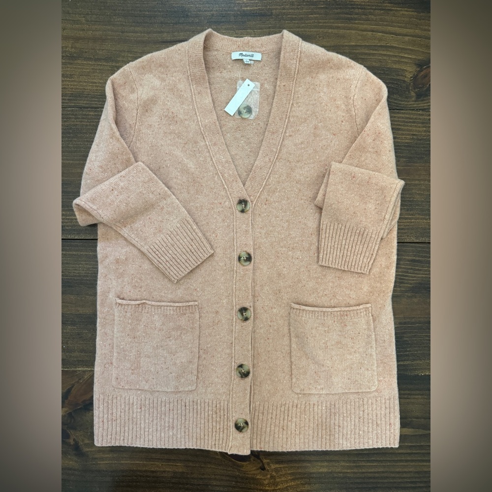 Madewell Wool Donegal Maysfield Cardigan Sweater Small Women’s Pink MA750